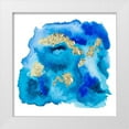 thumbnail image 1 of Danelle, B. 20x20 White Modern Wood Framed Museum Art Print Titled - Gold Flake Blue, 1 of 4