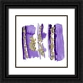 thumbnail image 1 of Danelle, B. 26x26 Black Ornate Wood Framed with Double Matting Museum Art Print Titled - Gold Flake Purple, 1 of 4