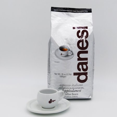 Danesi Caffè Doppio True Espresso Italiano Beans 6 kg 13.2 lbs plus Espresso Cup