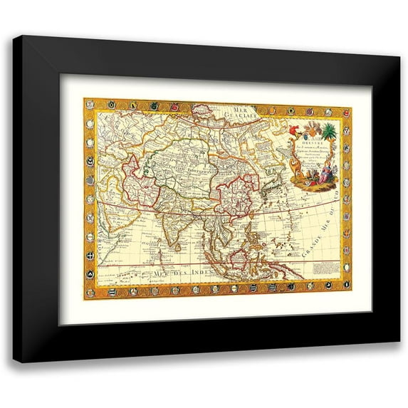 Danet 18x14 Black Modern Framed Museum Art Print Titled - Asia - Danet 1732