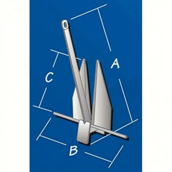 Danforth 94013 Anchor 14 lbs Hold 920 lbs High Strength Galv Steel Boat Marine