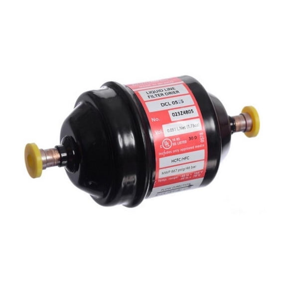 Danfoss 023Z5018 1/4in Liquid Line Refrigerant AC Filter Drier hvac refrigeration ODF 1.6-2.4tons Unidirectional 4-3/16in Long 2-1/4in Wide DCL 052S