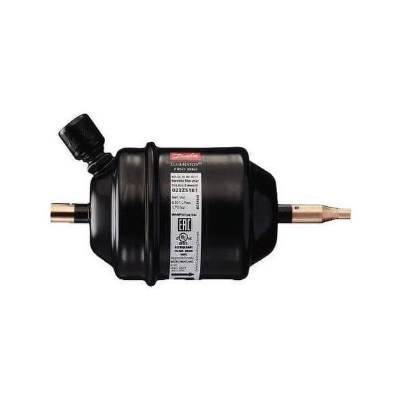 Danfoss 023Z5181 Filter Drier DCL052s/Capsv X2/2.8mm 1/4in Odf, With Schrader Valve