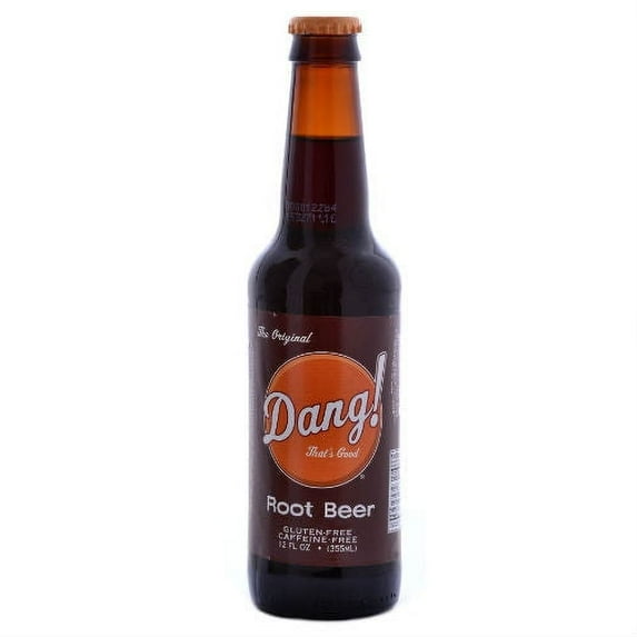 Dang! That's Good Soda in 12 Ounce Glass Bottles - Red Cream, Root Beer, Butterscotch, Diet Root Beer, Diet Butterscotch and Italian Cherry Soda - Bundled by Louisiana Pantry (Root Beer, 12 Pack)