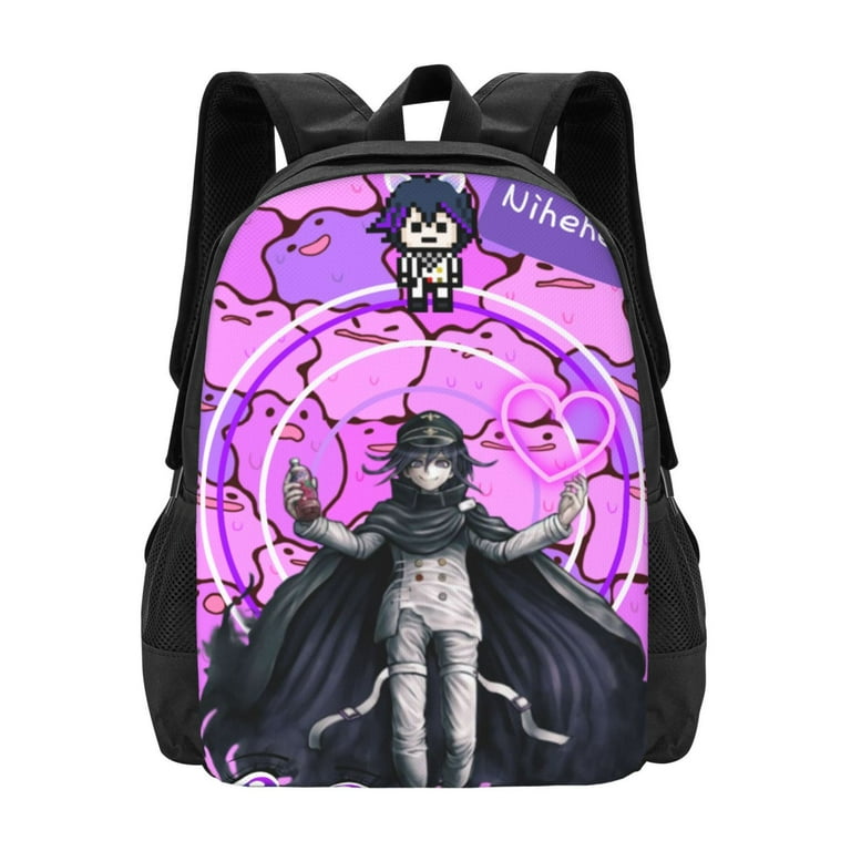 Danganronpa Kokichi Oma Backpack 3d Print Laptop Backpack Lightweight Casual Daypack Bookbag 16.5 In