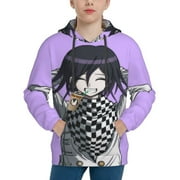 Danganronpa Kokichi Oma Kids' Hoodie 3d Print Sweatshirt Soft Pullover Hooded With Big Pockets Fans Gifts For Boys Or Girls Small