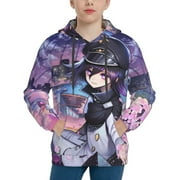 Danganronpa Kokichi Oma Kids' Hoodie 3d Print Sweatshirt Soft Pullover Hooded With Big Pockets Fans Gifts For Boys Or Girls Small