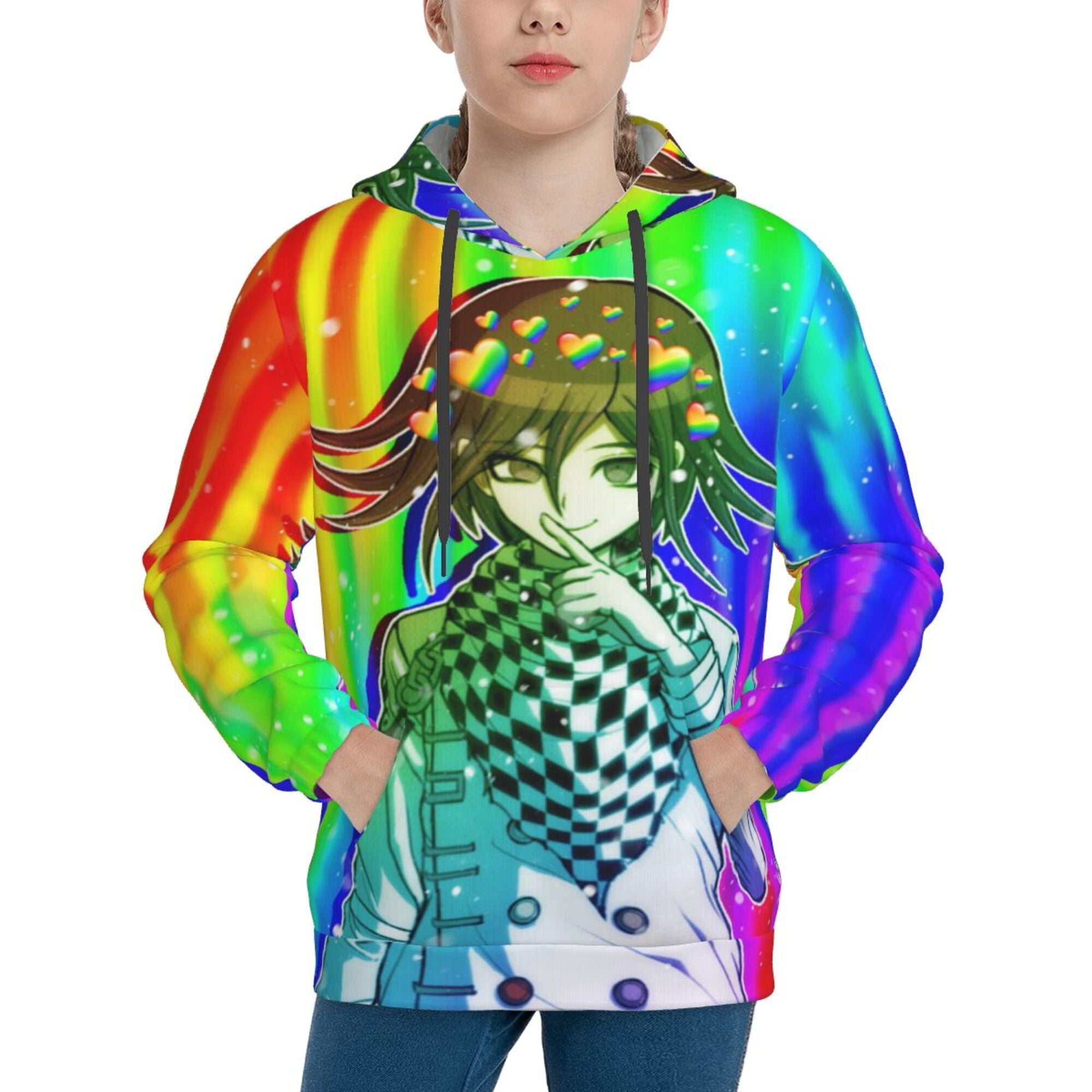 Danganronpa Kokichi Oma Kids Hoodie 3d Print Sweatshirt Soft Pullover Hooded With Big Pockets Fans Gifts For Boys Or Girls Small Walmart