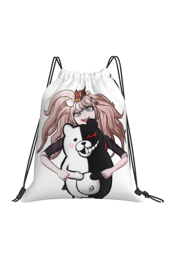 Danganronpa Monokuma Drawstring Backpack Sport Gym Bag For Yoga Swimming Gymsack Sport Strap Pack Bag
