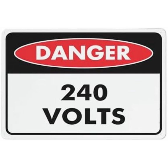 Danger 240 Volts Sign Outdoor Signs Aluminum 12X8 Inch Uv Ink Printed For House And Business