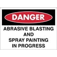 thumbnail image 1 of Danger Abrasive Blasting And Spray Painting In Progress Sign Metal Tin Sign12x16 Inches Caution Danger Safety Security Warning Notice Signs, 1 of 5