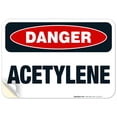 thumbnail image 1 of Danger Acetylene Sign, OSHA Danger Sign,, 1 of 8