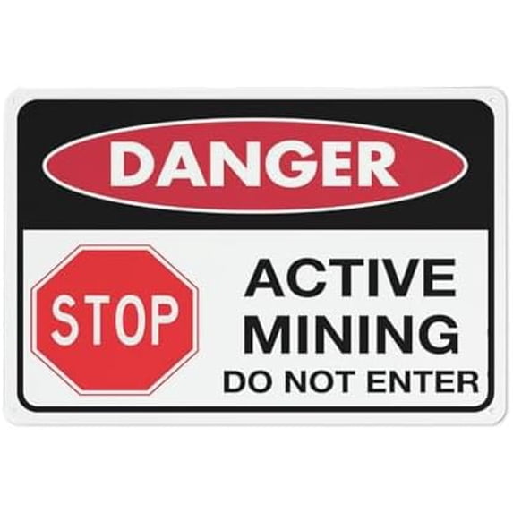 Danger Active Mining Do Not Enter Sign Metal Signs 12X8 Inch Rust Free ...