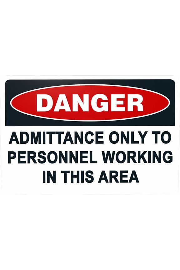 Danger Admittance Only Warning Sign - 8"x12" Do Not Enter Security Metal Sign for Home Business Outdoor Indoor Road Yard