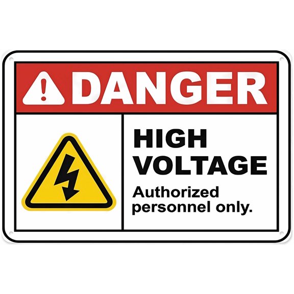 Danger Authorized Personnel Only Sign - 8"x12" Vintage Metal Warning Wall Decor for Home Farm Bar Coffee Shop Club
