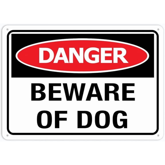 Danger Beware Of Dog Sign Outdoor, Uv Printed Rust Free Aluminum 12 X 8 In,Yard Sign For Home, Business, Driveway Alert