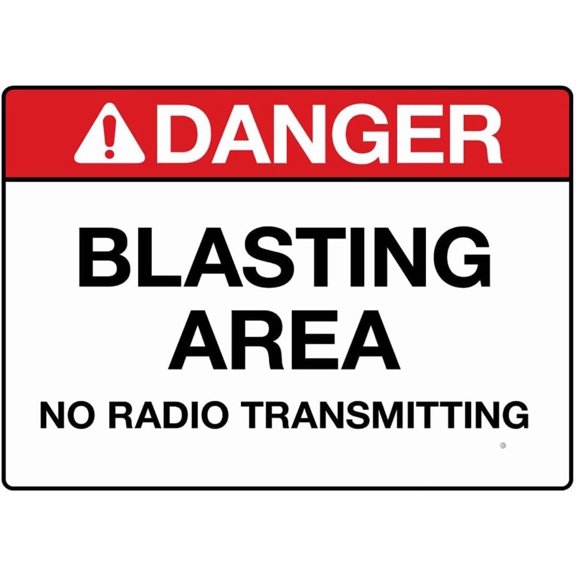 Danger Blasting Area Sign 8X12 Inch Rust Free Aluminum Easy To Read & Sturdy Keep Out Outdoor Metal Signs For Home Farm Yard