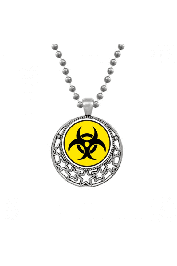 Danger Checal Toxic Radiation Symbol Necklaces Pendant Retro Moon Stars Jewelry