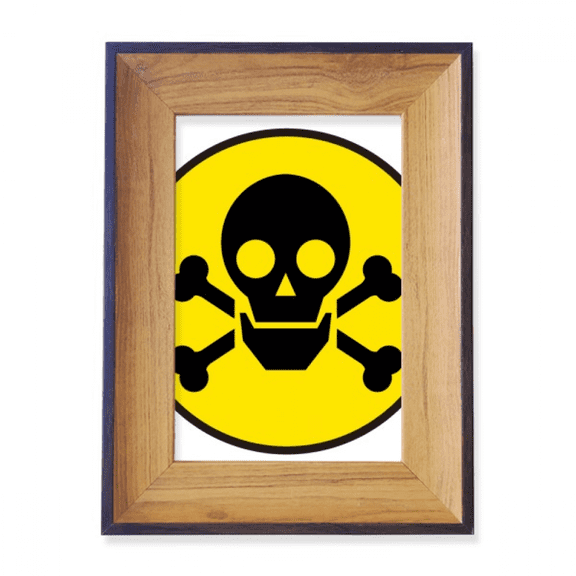 Danger Checal Toxic skull Symbol Photo Frame Exhibition Display Art Desktop Painting