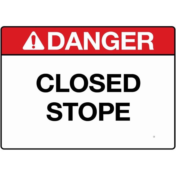 Danger Closed Stope Sign 12X8 Inch Aluminum Uv Ink Printed For House And Business