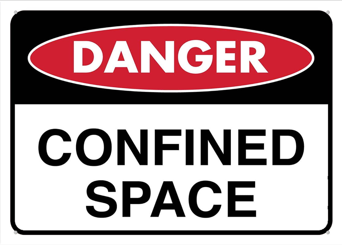 Danger Confined Space Sign For Home 12X8 Inch Rust Free Aluminum,Uv Ink ...