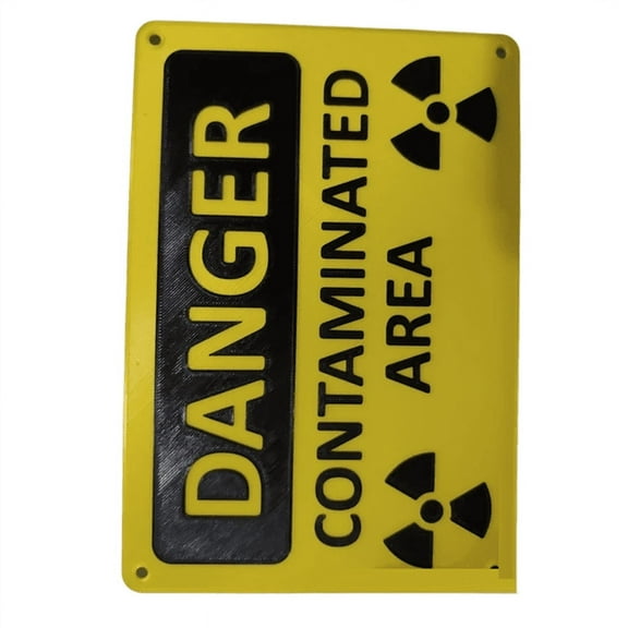 Danger Contaminated Area Nuclear Radiation Sign / - Novelty