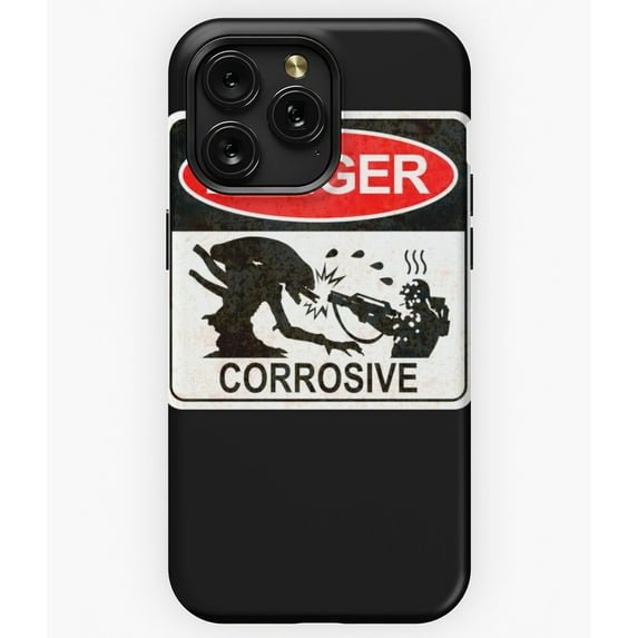 Danger Corrosive Hazard Warning Sign Graphic A7594 Phone Case for iPhone 11 to 17 Pro Max