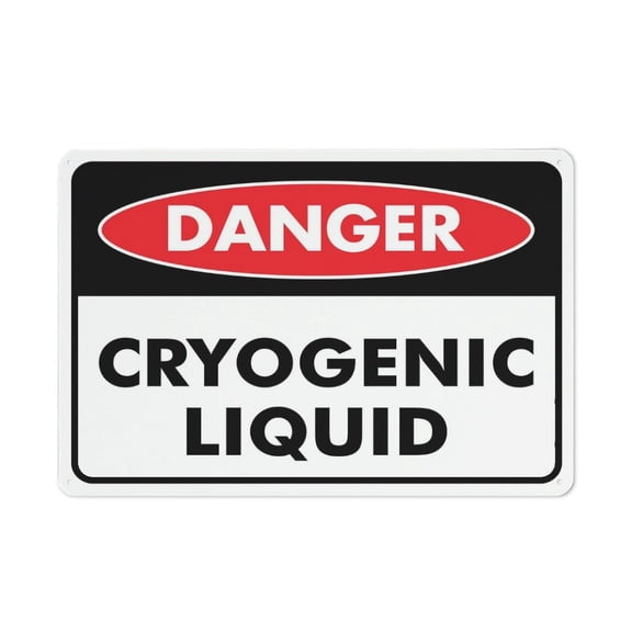 Danger Cryogenic Liquid Sign Funny Decor For House Door Office Business Yard,Metal Rust Free Sign (Aluminum) Size: 12 x 16 inch