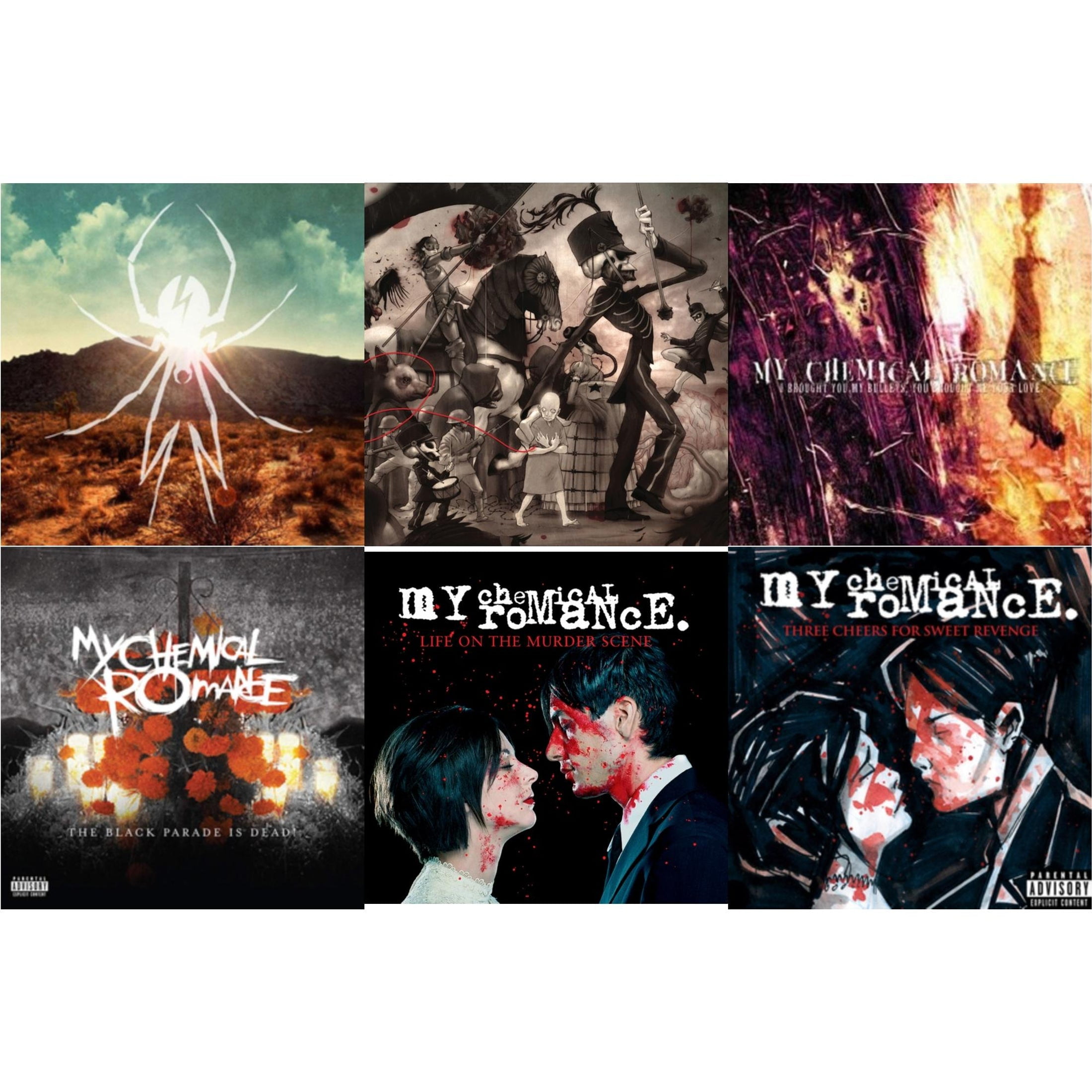 Danger Days: True Lives Of The Fabulous Killjoys & Black Parade (X) (Picture Disc) & I Brought You My Bullets You Brought Me Your Love & Black Parade Is Dead! & Life On The Murder [LP Vinyl Bundle]