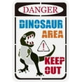 thumbnail image 1 of Danger Dinosaur Area Keep Out Signs Stencil 8.3x11.7" Dinosaur Warning Signs Large Stencil Dinosaur Alert Signs Templates Reusable Wall Decoration Templates for Wood Floor Wall Tile, 1 of 9