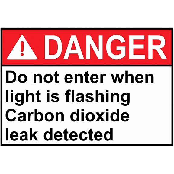 Danger Do not Enter When Light is Flashing Carbon Gas Line Safety Warning Metal Tin Sign 8"x12" - Flashing Light No Entry Sign