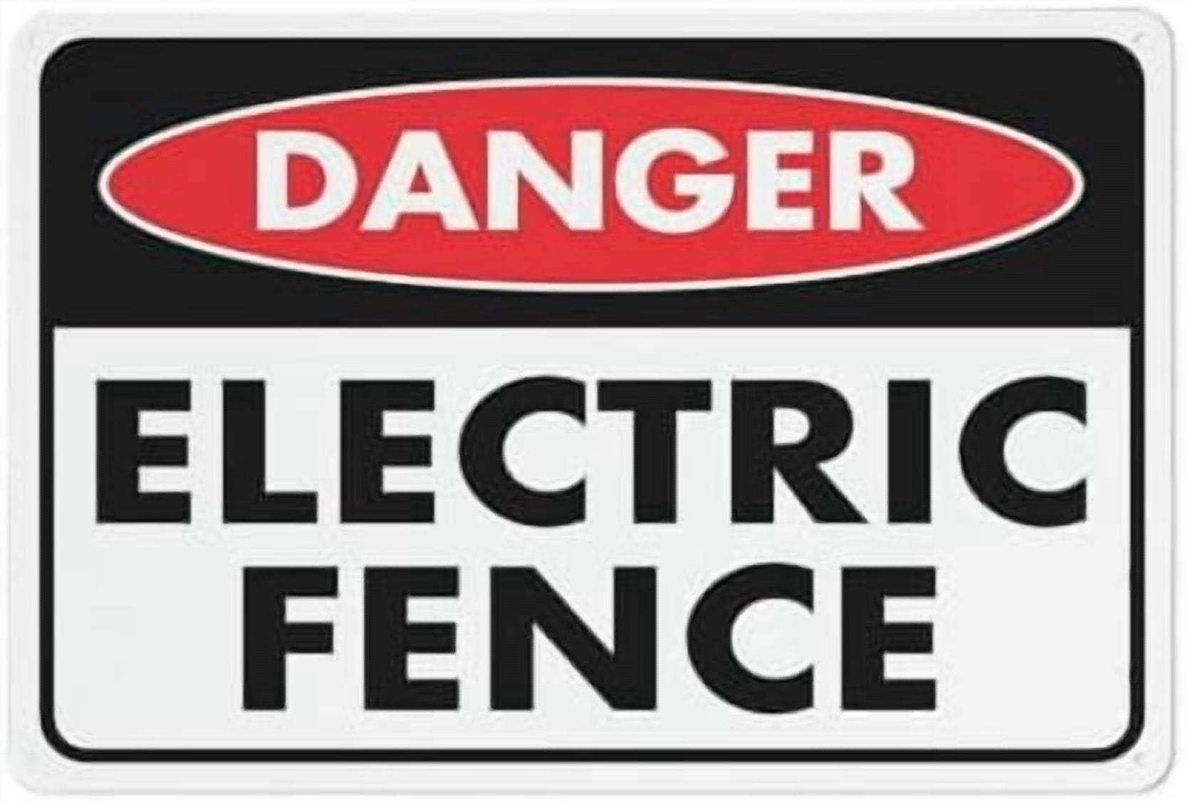 Danger Electric Fence Sign 8 X 12 Inches Rust Free Aluminum - Uv ...