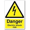 thumbnail image 1 of Danger Electric Shock Risk Sign Electrical Signs Hazard Identification Signs Metal Tin Sign 8 x 12 inch, 1 of 4