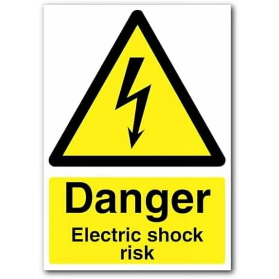 Danger Electric Shock Risk Sign Electrical Signs Hazard Identification Signs Metal Tin Sign 8 x 12 inch