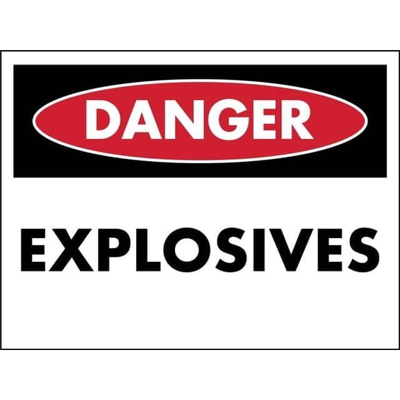 Danger Explosives Retro 8"x12" Aluminum Tin Sign - Vintage Style Wall Decor for Pool, Indoor & Outdoor Use