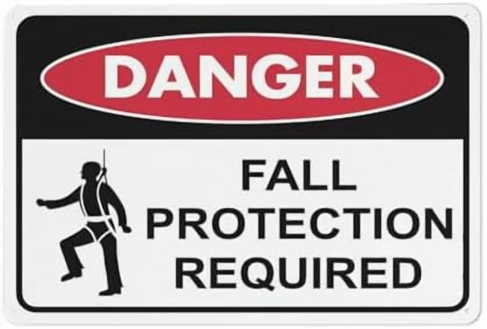 Danger Fall Protection Required Sign Signs Outdoor, Uv Printed Aluminum ...