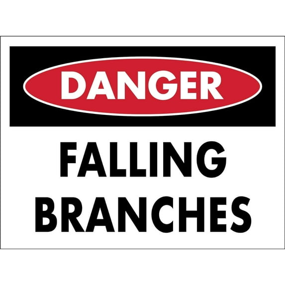 Danger Falling Branches Sign Metal Tin Sign 8x12 Inches Caution Danger Safety Security Warning Notice Signs