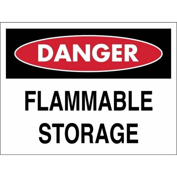 Danger Flammable Storage Rust Free Aluminum Sign - Printed With Professional Graphics - Easy To Mount - Indoor & Outdoor
