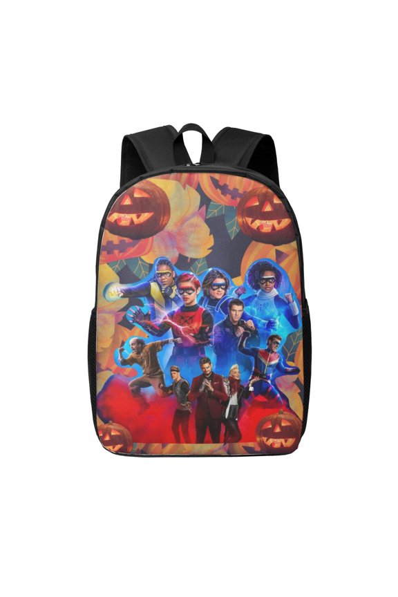 Danger Force Backpacks Cute Cartoon Lightweight School Laptop Bag 17 Inch Printed Durable Bookbag Rucksack for Travel Hiking Work