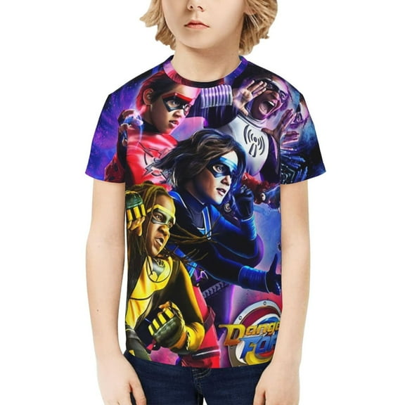 Danger Force Boys Girls Teens T Shirt Graphic Print Casual Short Sleeve Funny Top Tees Shirt for Youth Kids