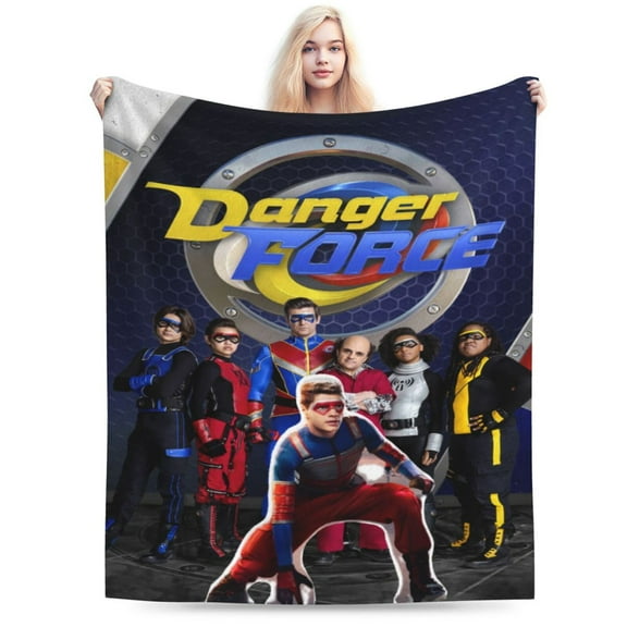 Danger Force Cartoon Boys Girls Blanket Super Soft Cozy Warm Plush Throw Blanket, Lightweight Fuzzy Flannel Blankets for Couch Sofa Bed Travel and Camping Gifts 40"X30"