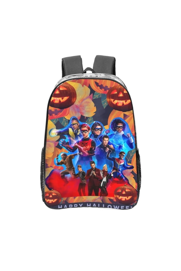 Danger Force Clear Backpack 16 Inch Large Capacity PVC Transparent Laptop Bags for Adults, See Through Clear Bookbag for School Sports Work Travel College