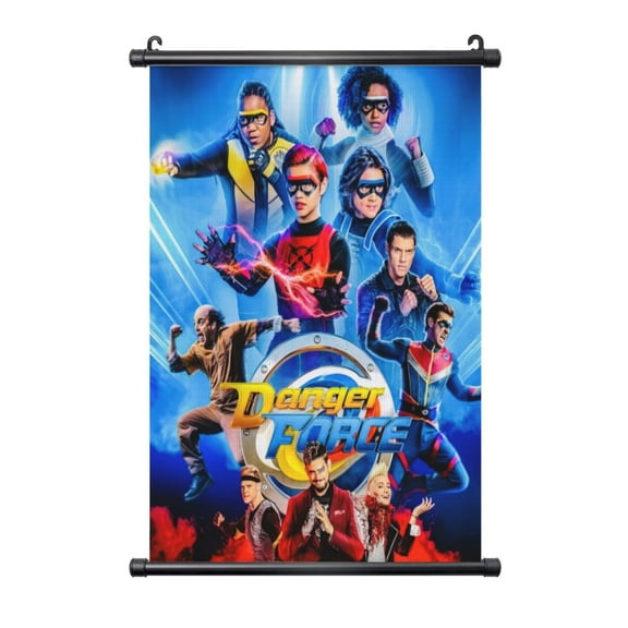 Danger Force Hanging Poster Plastic Shaft Canvas Wall Hanging Banner Wall Art Painting Artwork Decor For Home Living Room Bedroom Office 16"X24"