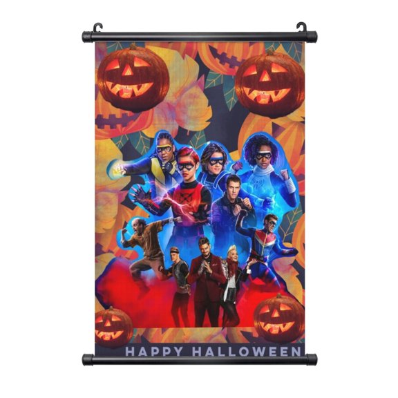 Danger Force Hanging Poster Plastic Shaft Canvas Wall Hanging Banner Wall Art Painting Artwork Decor For Home Living Room Bedroom Office 16"X24"