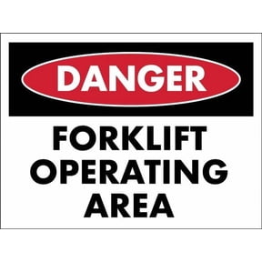 Danger Forklift Operating Area Sign Home Bar Pub Kitchen Restaurant Wall Deocr Plaque Signs 12X8Inch