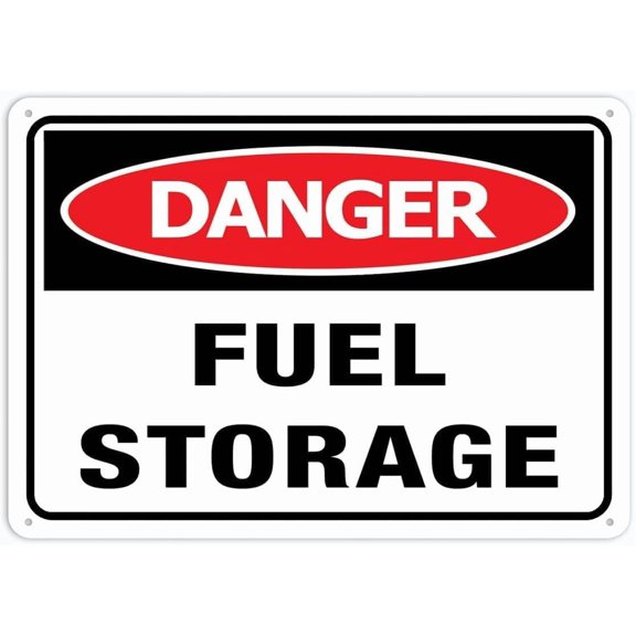 Danger Fuel Storage Sign – 8x12 Inch RustFree Aluminum,HighVisibility & Weatherproof,Fuel Safety Warning Sign for Industrial or Commercial Use