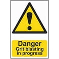 thumbnail image 1 of Danger GRIT Blasting in Progress Metal Sign - 8"x12", Site Security Warning for Construction Zones, Industrial Facilities, Outdoor/Indoor, 1 of 6