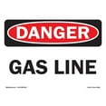 thumbnail image 1 of Danger Gas Line OSHA Vinyl Decal Sign, 1 of 1