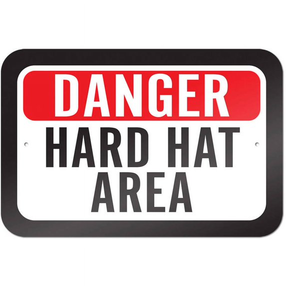 Danger Hard Hat Area Sign