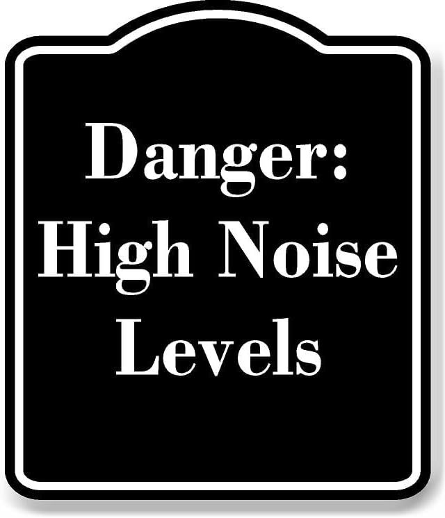 Danger High Noise Hearing Protection Required Black Aluminum Composite 